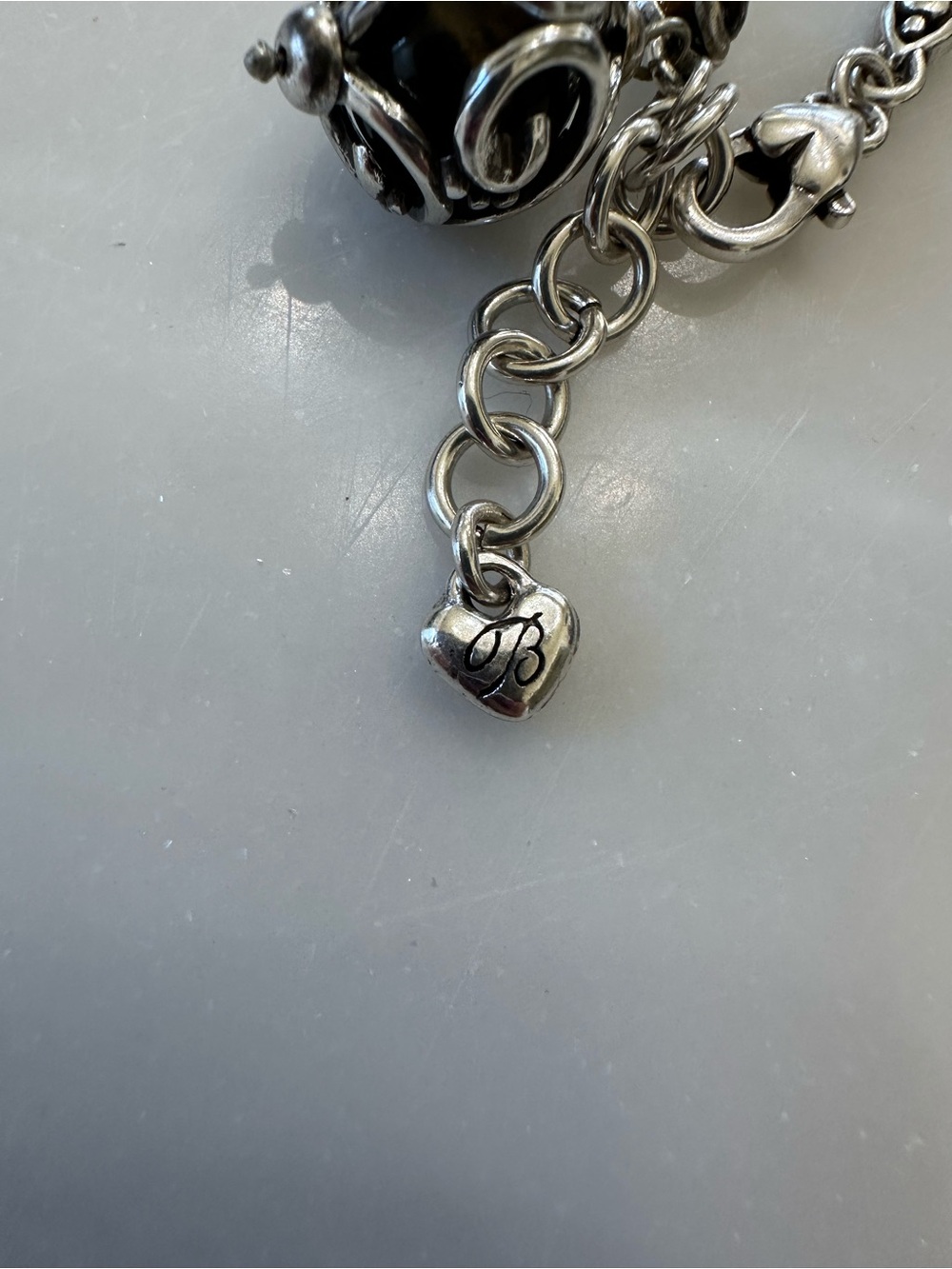Brighton Silver, Brown Tiger's Eye Charm Bracelet - Picture 5 of 13